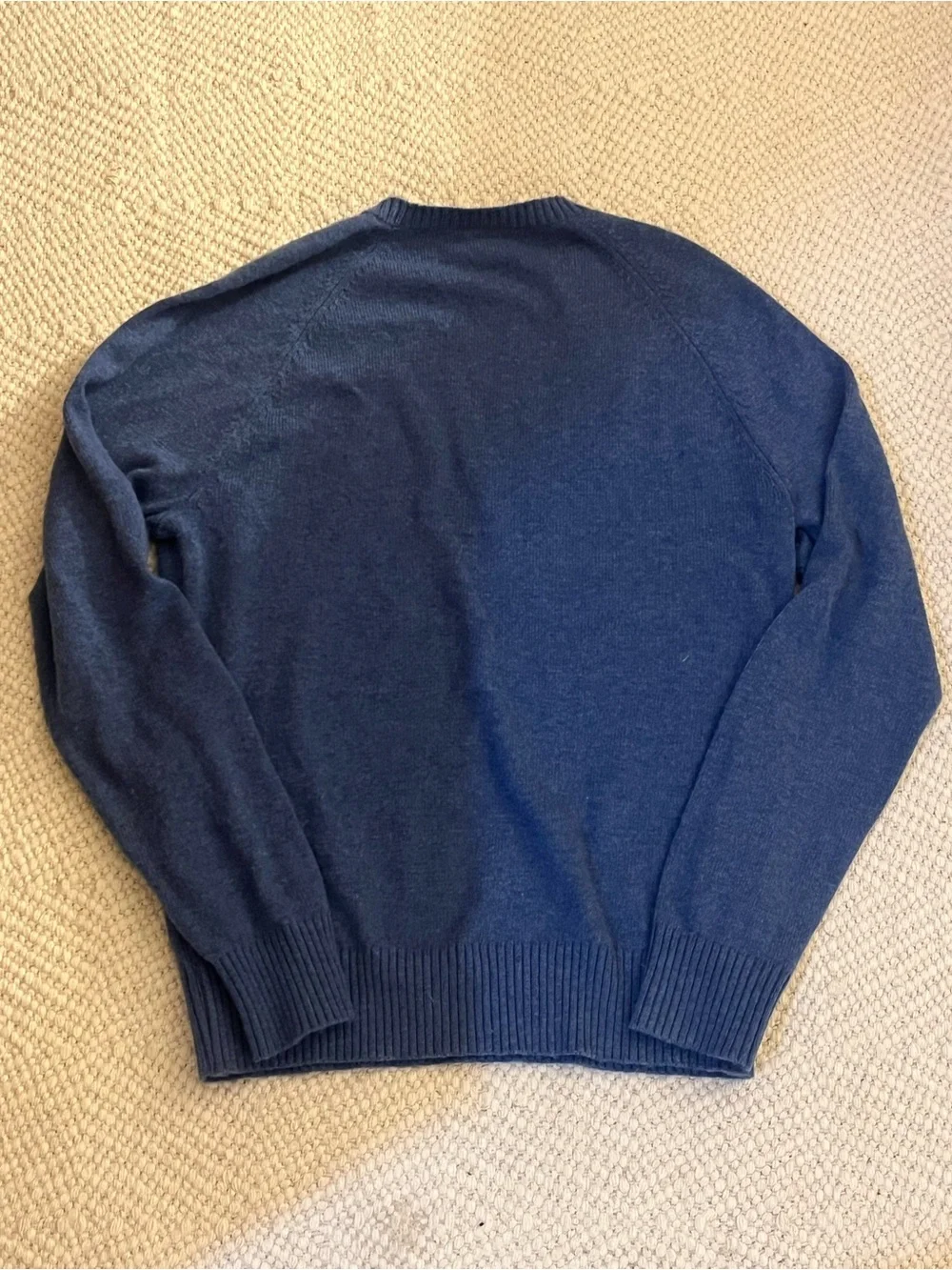 J. Crew Men’s Heathered Blue Crewneck Pullover Sweater